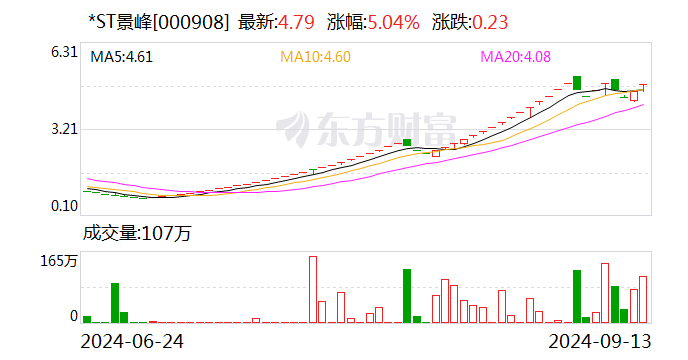 深交所：本周继续对近期股价涨跌异常的“*ST景峰”进行重点监控